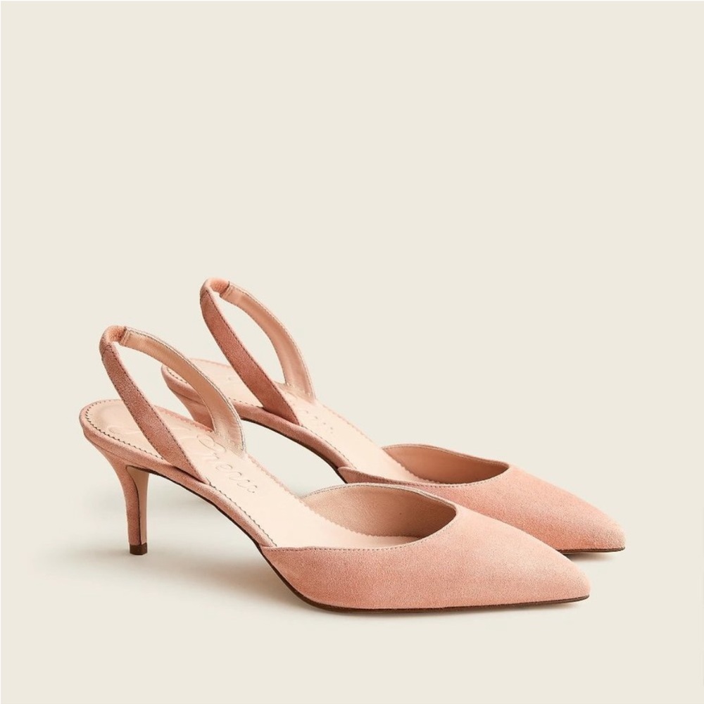 J.Crew Suede Slingback Heels